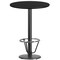 Emma and Oliver 30" Round Laminate Bar Table with 18" Round Foot Ring Base